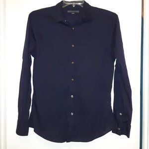 John Varvatos Dress Shirt - Dark Navy Blue - Men's Size Medium